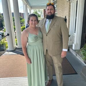 Azazie Green Backless Dress